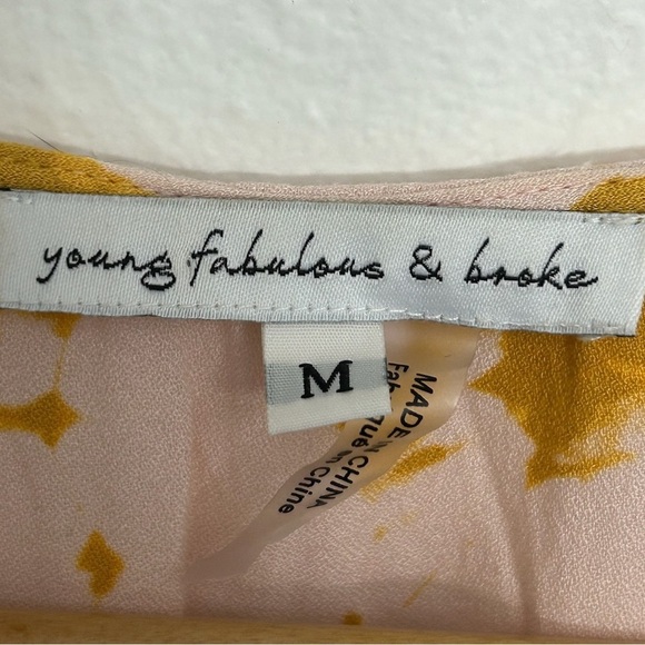 YOUNG FABULOUS & BROKE Thea Dress M Sweet Fig Ladder Tie Dye Boho High Low Maxi - Picture 7 of 16